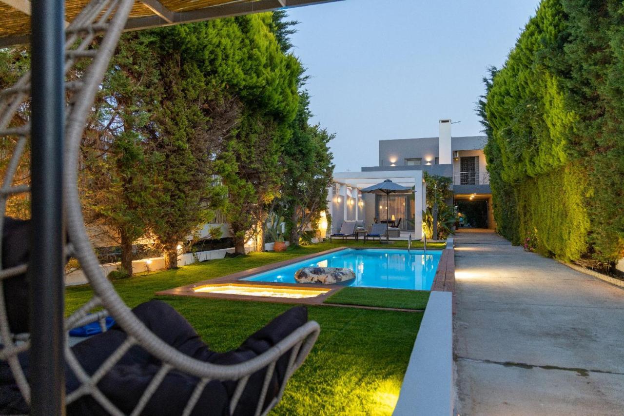 Luxury Villa Hestia Grey With Private Pool Rethimnon Buitenkant foto
